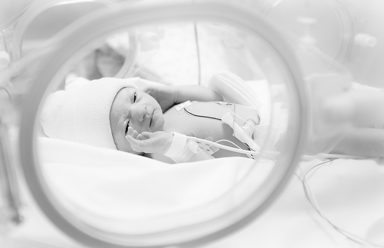 Sienna in incubator