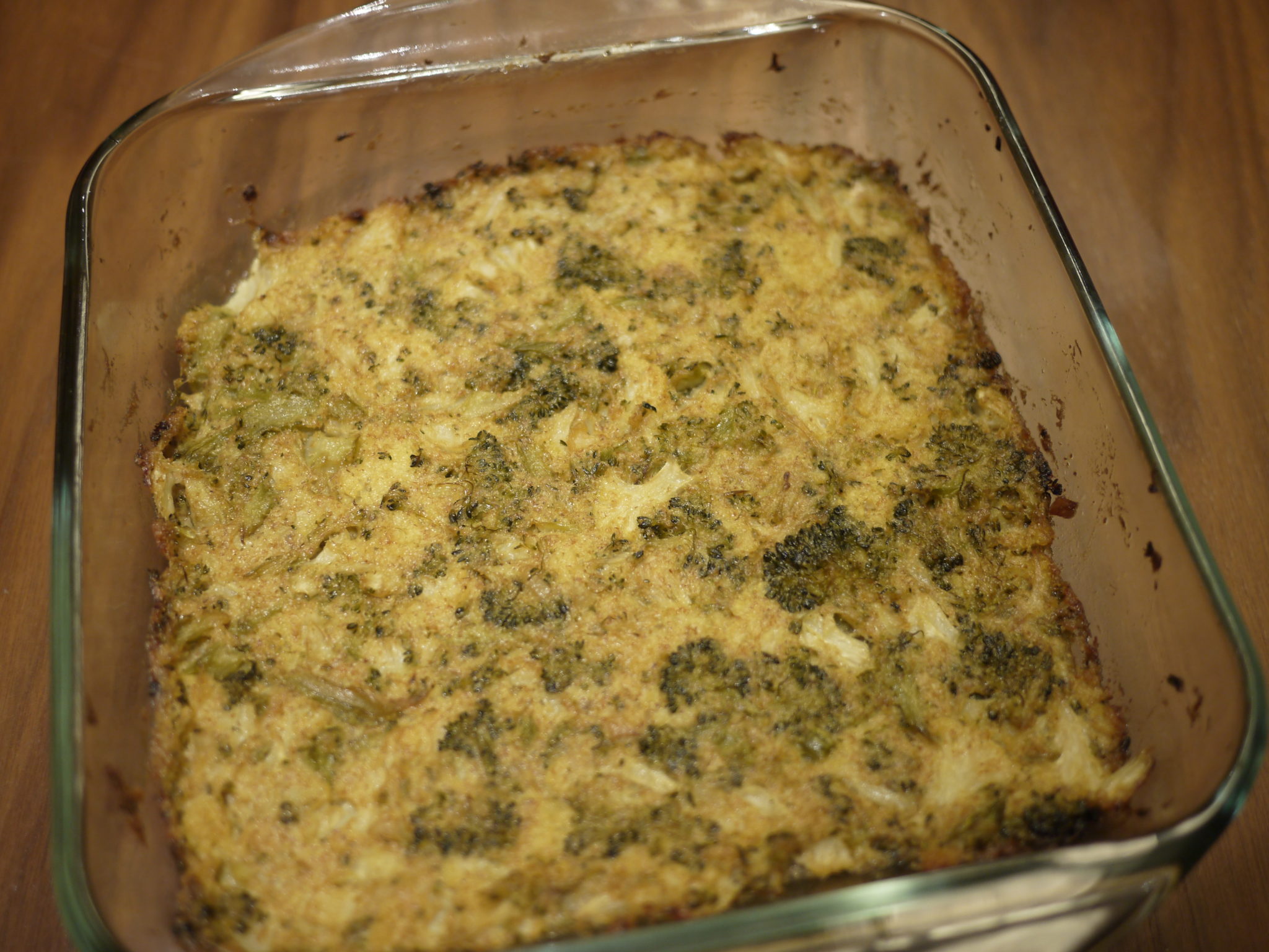 Cauliflower broccoli dairy-free casserole