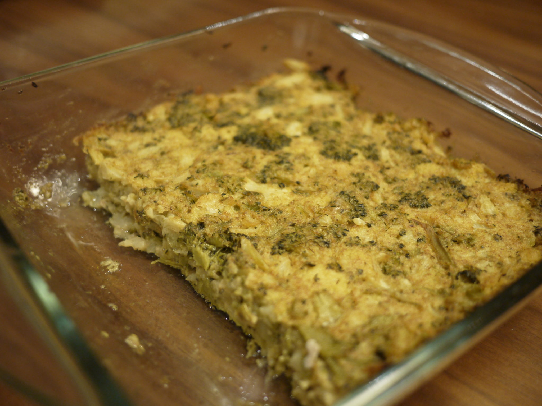 Cauliflower broccoli dairy-free casserole