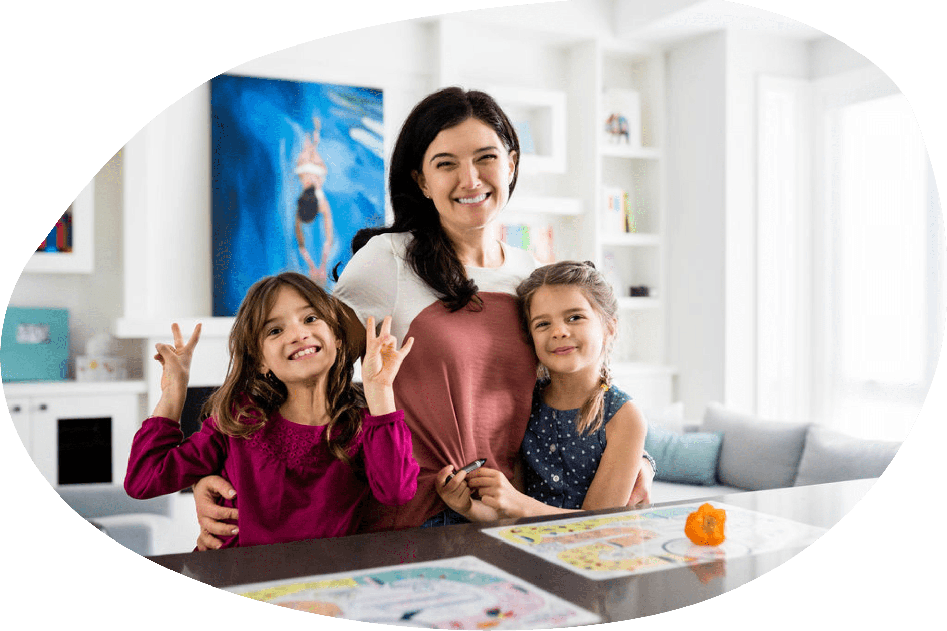 Danielle Binns with kids