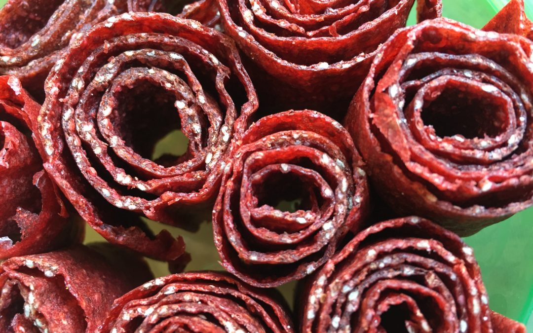 Easy Strawberry Chia Fruit Roll-Ups